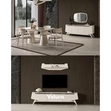 Velura Home & Living Balat Yemek Odası Takımı (Tv Ünitesi Dahil) - Çok Renkli - 4 Sandalye