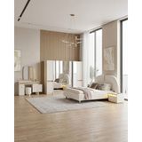 Velura Home & Living Bern 6 Kapaklı (4 Aynalı Dolap) Yatak Odası Takımı - Kırık Beyaz - 160 x 200