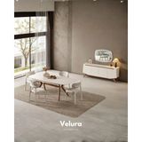 Velura Home & Living Beykoz Yemek Odası Takımı (Tv Ünitesi Hariç) - Krem - 4 Sandalye