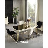 Velura Home & Living City Yemek Odası Takımı (Yemek Masası + 4 Adet Sandalye) - Beyaz