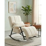 Velura Home & Living Coco Sallanan Berjer & Tv Koltuğu & Dinlenme & Okuma & Emzirme Koltuğu - Kırık Beyaz