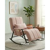 Velura Home & Living Coco Sallanan Berjer & Tv Koltuğu & Dinlenme & Okuma & Emzirme Koltuğu - Pembe