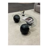 Velura Home & Living Doğal Desenli Modern Orta Sehpa & Küre Sehpa & Top Sehpa & Cam Sehpa Siyah (İSTEDİĞİNİZ RENK)
