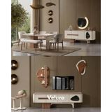 Velura Home & Living Enna Yemek Odası Takımı & Yaşam Odası (Tv Ünitesi Dahil) - 4 Sandalye