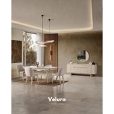 Velura Home & Living Eylül Yemek Odası Takımı - Krem (Tv Ünitesi Hariç) - 4 Sandalye