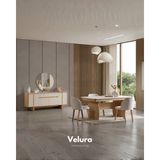 Velura Home & Living Eylül Yemek Odası Takımı - Naturel Meşe ve Krem (Tv Ünitesi Hariç) - Akçaağaç - Krem - 4 Sandalye