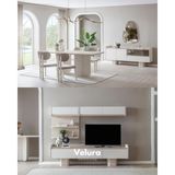 Velura Home & Living Flora Yemek Odası Takımı + Tv Ünitesi - Beyaz - Ahşap - 4