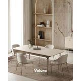 Velura Home & Living Imza Yemek Masası & Mutfak Masası - Sadece Masa - Krem - İmza Yemek Masası