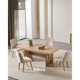 Velura Home & Living İpek Yemek Odası Takımı (Yemek Masası + 4 Adet Sandalye) - Ceviz