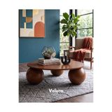 Velura Home & Living Küre Orta Sehpa - Ceviz - Yuvarlak Mdf