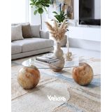 Velura Home & Living Küre Orta Sehpa - Jüpiter Mermer - Üçgen Şeffaf - Jüpiter - Şeffaf Üçgen