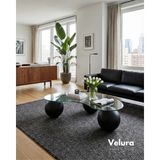 Velura Home & Living Küre Sehpa &Top Orta Cam Sehpa Ceviz - Fasulye - Siyah - Fasulye Şeffaf