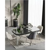 Velura Home & Living Madrid Yemek Odası Takımı (Yemek Masası + 4 Adet Sandalye) - Siyah