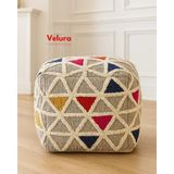 Velura Home & Living Magnus Grey - Multi - Puf - 40 x 40 - Çok Renkli