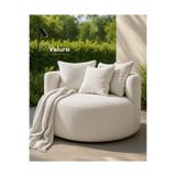Velura Home & Living Miz Berjer & Puf & Armut & Tekli Koltuk & Dinlenme Koltuğu - Beyaz