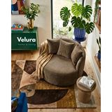 Velura Home & Living Miz Berjer & Puf & Armut & Tekli Koltuk & Dinlenme Koltuğu - Kahve