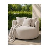 Velura Home & Living Miz Berjer & Puf & Armut & Tekli Koltuk & Dinlenme Koltuğu - Krem