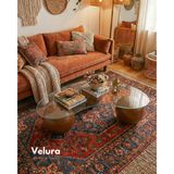 Velura Home & Living Modern Orta Sehpa & Cam Sehpa & Küre Sehpa & Top Sehpa - Ceviz - Fasulye - Ceviz - Fasulye Şeffaf - 2