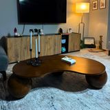 Velura Home & Living Modern Orta Sehpa & Küre Sehpa & Ahşap Sehpa - Koyu Ceviz - Fasulye - Koyu Ceviz - Fasulye K.Ceviz Mdf