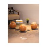 Velura Home & Living Modern Orta Sehpa & Küre Sehpa & Top Sehpa & Cam Sehpa Açık Ceviz