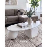 Velura Home & Living Modern Orta Sehpa & Küre-Top-Zar Sehpa & Ahşap Sehpa & Pinterest Sehpa-Mdf - Fasulye - 2BT1BZ - Fasulye Beyaz Mdf - 2