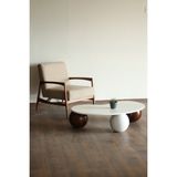 Velura Home & Living Modern Orta Sehpa & Küre-Top-Zar Sehpa & Ahşap Sehpa & Pinterest Sehpa-Mdf - Fasulye - 2CT1BT - Fasulye Beyaz Mdf - 2