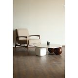 Velura Home & Living Modern Orta Sehpa & Küre-Top-Zar Sehpa & Ahşap Sehpa & Pinterest Sehpa-Mdf - Yuvarlak - 2CT1BZ - Yuvarlak Beyaz Mdf