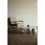 Velura Home & Living Modern Orta Sehpa & Küre-Top-Zar Sehpa & Ahşap Sehpa & Pinterest Sehpa-Mdf - Yuvarlak - Beyaz - Yuvarlak Beyaz Mdf - 2