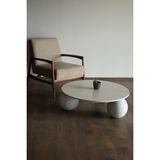 Velura Home & Living Modern Orta Sehpa & Küre-Top-Zar Sehpa & Ahşap Sehpa & Pinterest Sehpa-Mdf - Yuvarlak - Beyaz - Yuvarlak Beyaz Mdf