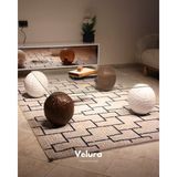 Velura Home & Living Modern Orta Sehpa & Top Sehpa Cam Sehpa & Küre Orta Sehpa - 2 Dragon (Ceviz) & 2 Dragon (Beyaz) - Kare - Şeffaf Cam - 2CD2BD - Kare Şeffaf