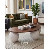 Velura Home & Living Modern Orta Sehpa & Top Sehpa Cam Sehpa & Küre Orta Sehpa - Dragon (Beyaz) - Fasulye - Ceviz Mdf - Beyaz Dragon - Fasulye Ceviz Mdf