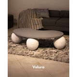 Velura Home & Living Modern Orta Sehpa & Top Sehpa Cam Sehpa & Küre Orta Sehpa - Dragon (Beyaz) - Fasulye - Gri Mdf - Beyaz Dragon - Fasulye Gri Mdf