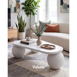 Velura Home & Living Modern Orta Sehpa & Top Sehpa Cam Sehpa & Küre Orta Sehpa - Dragon (Beyaz) - Üçgen - Beyaz Mdf - Beyaz Dragon - Üçgen Beyaz Mdf