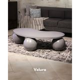 Velura Home & Living Modern Orta Sehpa & Top Sehpa Cam Sehpa & Küre Orta Sehpa - Gri Top - Fasulye - Gri Mdf - Gri - Fasulye Gri Mdf