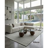 Velura Home & Living Modern Orta Sehpa & Top Sehpa Cam Sehpa & Küre Orta Sehpa - Koyu Ceviz Top - Fasulye - Füme Cam - Koyu Ceviz - Fasulye Füme