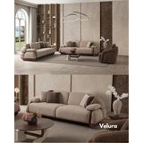 Velura Home & Living Mylan 3+3+1 Koltuk Takımı & Oturma Grubu - Kahverengi - Bej