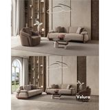 Velura Home & Living Mylan 3+3+1+1 Koltuk Takımı & Oturma Grubu - Ahşap - Bej