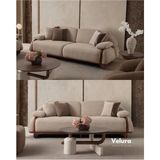 Velura Home & Living Mylan 3+3+3 Koltuk Takımı & Oturma Grubu - Bej - Kahverengi