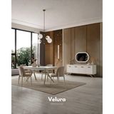 Velura Home & Living Nova Yemek Odası Takımı - Krem (Tv Ünitesi Hariç) - 4 Sandalye