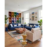 Velura Home & Living Pamela Koltuk Takımı - 3+3+1 - Mavi