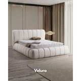 Velura Home & Living Polly Form Tek Kişilik Yatak Baza Başlık Seti (140 x 190) - Beyaz - 140 x 190 cm