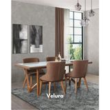 Velura Home & Living Riva Yemek Odası Takımı (Yemek Masası + 4 Adet Sandalye) - Kahverengi