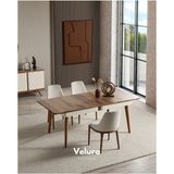 Velura Home & Living Safir Yemek Odası Takımı (Yemek Masası + 4 Adet Sandalye) - Ekru