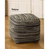 Velura Home & Living Shiro Beige Black - Puf - 40 x 40 - Yeşil