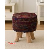 Velura Home & Living Silk Black - Puf - 40 x 40 - Pembe