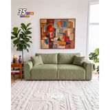 Velura Home & Living Sora 3+3+3 Yataklı ve Sandıklı Koltuk Takımı - Yeşil