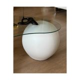 Velura Home & Living Top & Döküm Küre & Sehpa Ayağı & Iç Mekan Ve Dış Mekan Aksesuarı Beyaz 41 cm (SADECE 1 TOP)