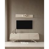 Velura Home & Living Vakko Tv Ünitesi - Krem (Alt Blok + Üst Blok) - Çok Renkli