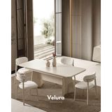 Velura Home & Living Vakko Yemek Masası + 4 Sandalye (Krem) - Vakko Yemek Masasi