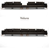 Velura Home & Living Zeri Lobi Koltuğu & Şark Köşesi - Koyu Kahve 169 - Bordo - 3+3